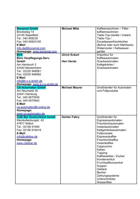 Verzeichnis der Lieferanten Dienstleister und Fachverlage im BDV