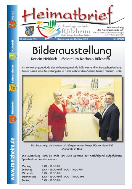 Bilderausstellung - Verbandsgemeinde Rülzheim