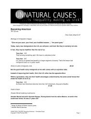Becoming American - Transcript with Citations - Unnatural Causes