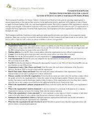 Letter of Intent Instructions - The Community Foundation for Greater ...