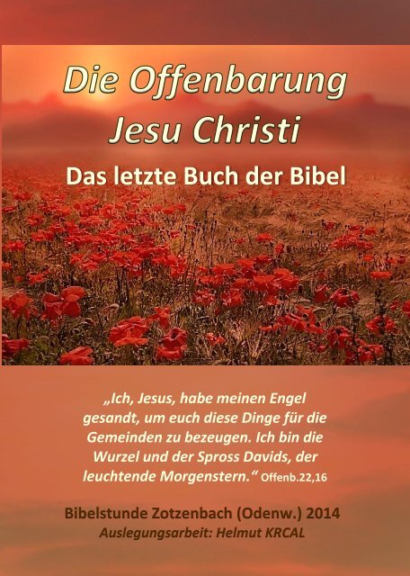 Leseprobe Die Offenbarung Jesu Christi Das Letzte Buch Der Bibel