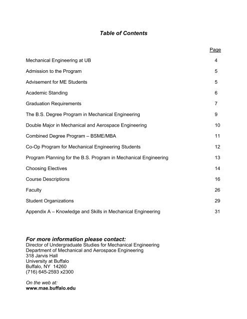 MECHANICAL ENGINEERING - Mechanical and Aerospace ...