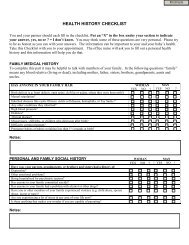 health history checklist - Mercy Medical Center Dubuque