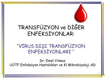 Virus Dışı Transfüzyon Enfeksiyonları