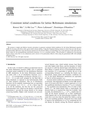 Consistent initial conditions for lattice Boltzmann simulations