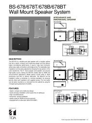 BS-678/678T/678B/678BT Wall Mount Speaker System - Eltek