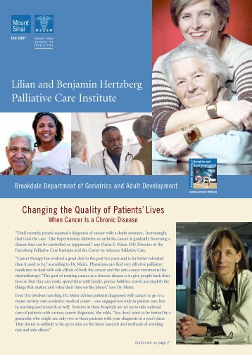 Lilian and Benjamin Hertzberg Palliative Care Institute - Mount Sinai ...