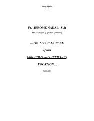 Fr. JEROME NADAL, S J: â¦The SPECIAL ... - St. Gaspar Bertoni