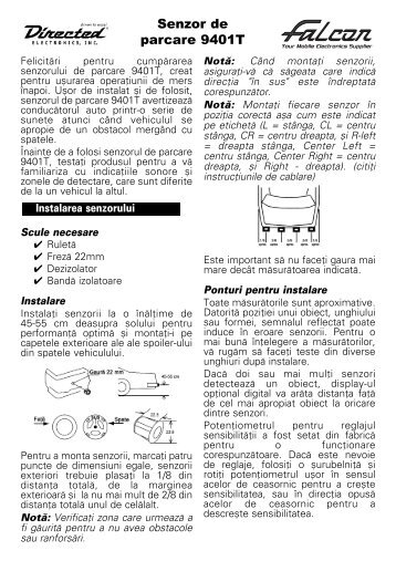 Documentatie Senzori de parcare 9401T - Auto100.ro