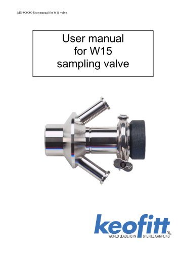 User manual for W15 sampling valve - Fagerberg