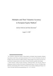 Multiples and Their Valuation Accuracy in European Equity Markets