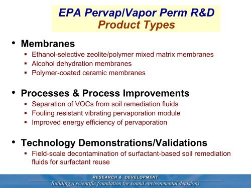 Pervaporation and Vapor Permeation Membrane Systems for ...