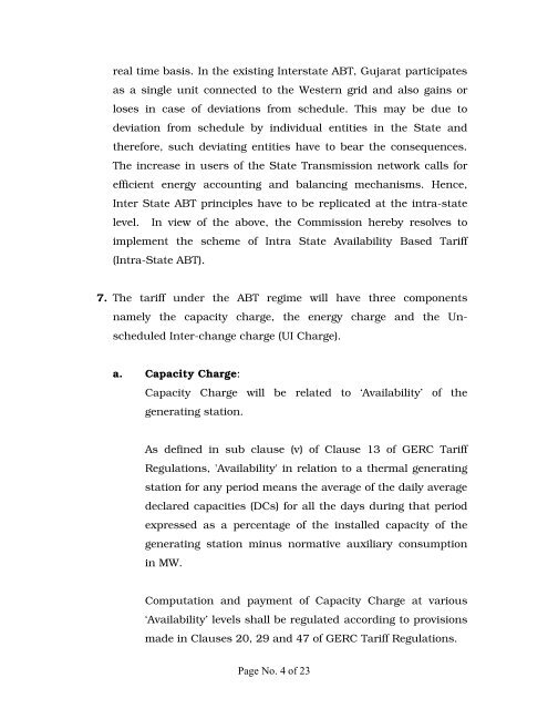 Intra-State ABT order - State Load Despatch Centre (SLDC)