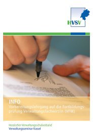 Flyer VFW - Hessischer Verwaltungsschulverband
