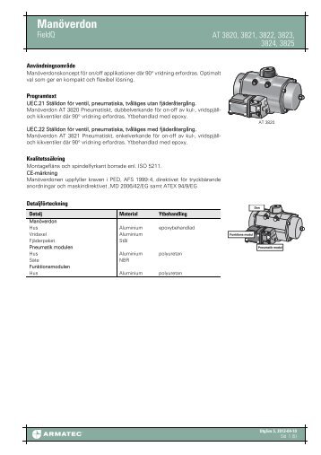 ProduktbladfÃ¶r ManÃ¶verdon - FieldQ - Armatec