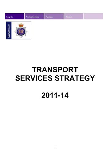 Transport Strategy 2011 - 2014 (60kb PDF) - Dorset Police