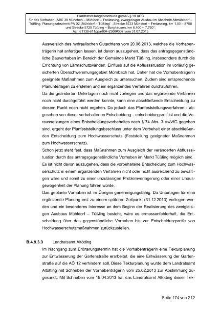 Planfeststellungsbeschluss - Landkreis Mühldorf a. Inn