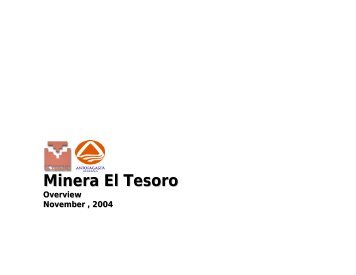 Visit to chilean operations – El Tesoro - Antofagasta plc