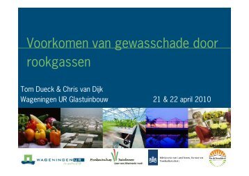 Tom Dueck & Chris van Dijk - Gewasschade ... - Energiek2020