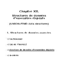 Chap^ tre XII. Structures de donn ees d'ensembles disjoints - Lita