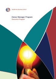 Owner Manager Program - Strathmore Business School