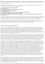 ReflexiÃ³n sobre el derecho del trabajo y su futuro, a los 30 aÃ±os de ...