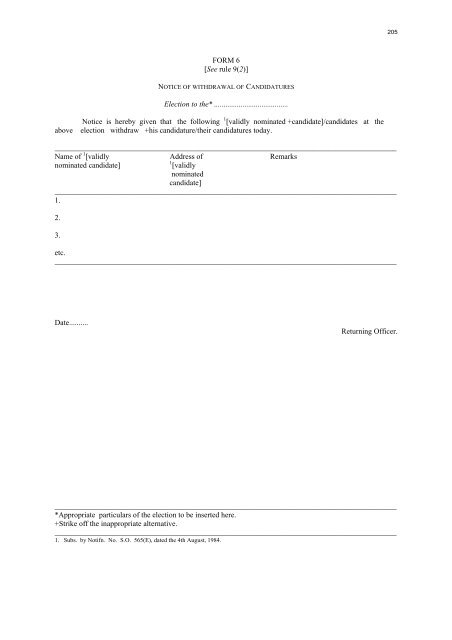 Manual of Election Law_Volume II - Home: Chief Electoral Officer ...