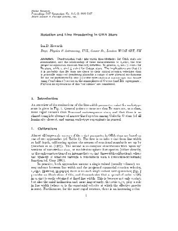 Stellar Rotation Proceedings IAU Symposium No. 215, cÐ 2003 IAU ...