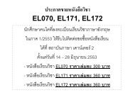 ประกาศขายหนังสือวิชา EL070, EL171, EL172