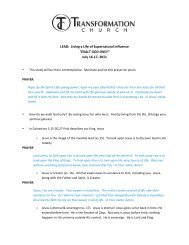 Study Guide - Transformation Church