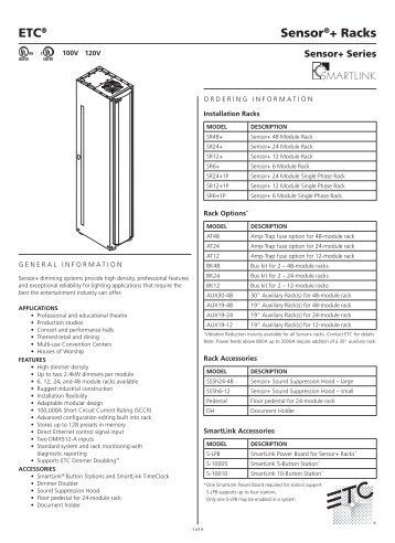 ETC 96 channel Sensor Racks - Skyline College