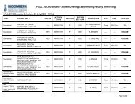 WINTER COURSES - Lawrence S. Bloomberg Faculty of Nursing