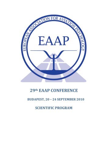 29th EAAP Conference - Scientific Program