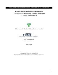 Templates for Reporting Priority Indicators - Mental Health Services ...