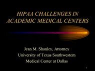 HIPAA CHALLENGES IN ACADEMIC MEDICAL CENTERS
