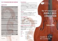 double bass convention - JanÃ¡Äkova akademie mÃºzickÃ½ch umÄnÃ­ v ...
