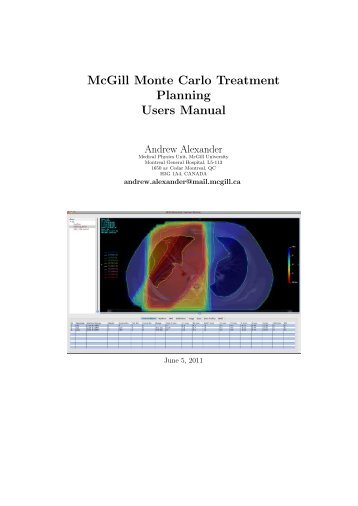 MMCTP manual - McGill Medical Physics Unit - McGill University