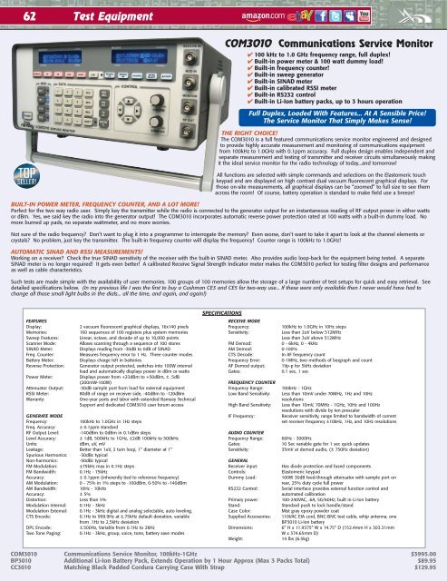 Test Equipment 62 - Ramsey Electronics