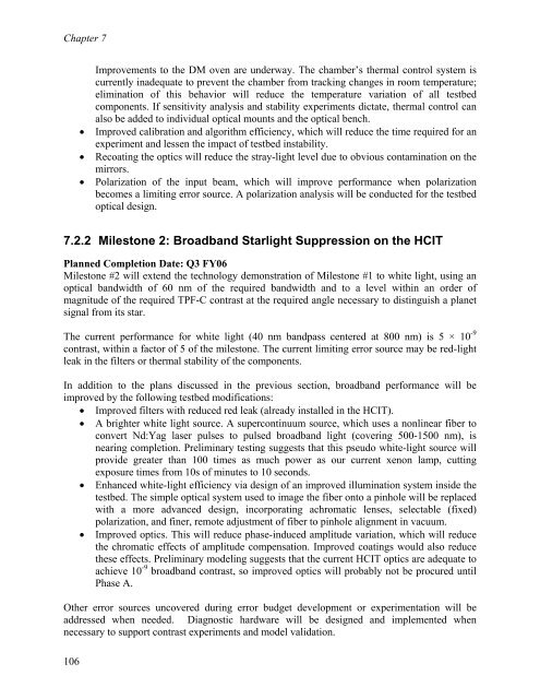 TPF-C Technology Plan - Exoplanet Exploration Program - NASA