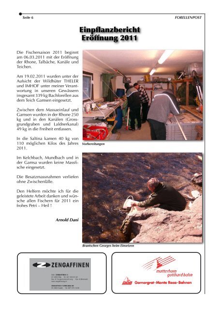 Forellenpost Ausgabe 38 - Fishfinder.ch