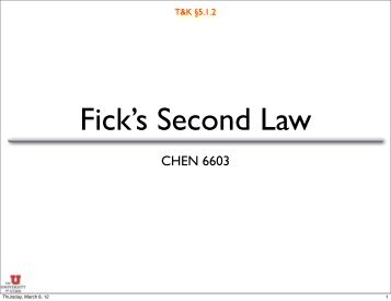 Fick's Second Law