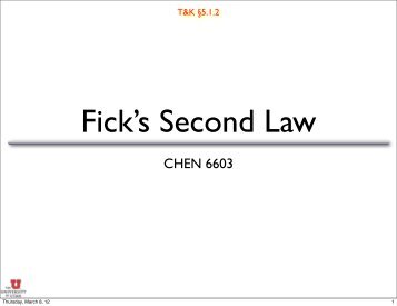 Fick S Second Law