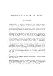 Signalen en Transformaties â Matlab Practicum 1