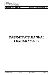 OPERATOR'S MANUAL FlexSeal 10 & 32 - Flexicon.dk