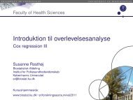 Introduktion til overlevelsesanalyse - Cox regression III