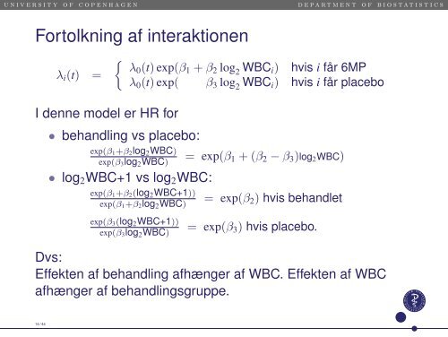 Introduktion til overlevelsesanalyse - Cox regression III