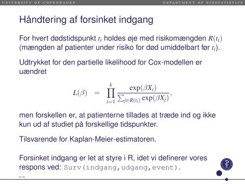 Introduktion til overlevelsesanalyse - Cox regression III