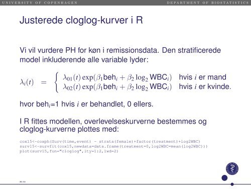 Introduktion til overlevelsesanalyse - Cox regression III