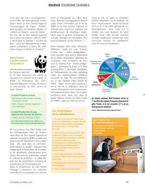 GÃTES PANDA & HÃTELS AU NATUREL - Lot-cci-magazine.fr