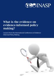 What is the evidence on evidence-informed policy making? - INASP